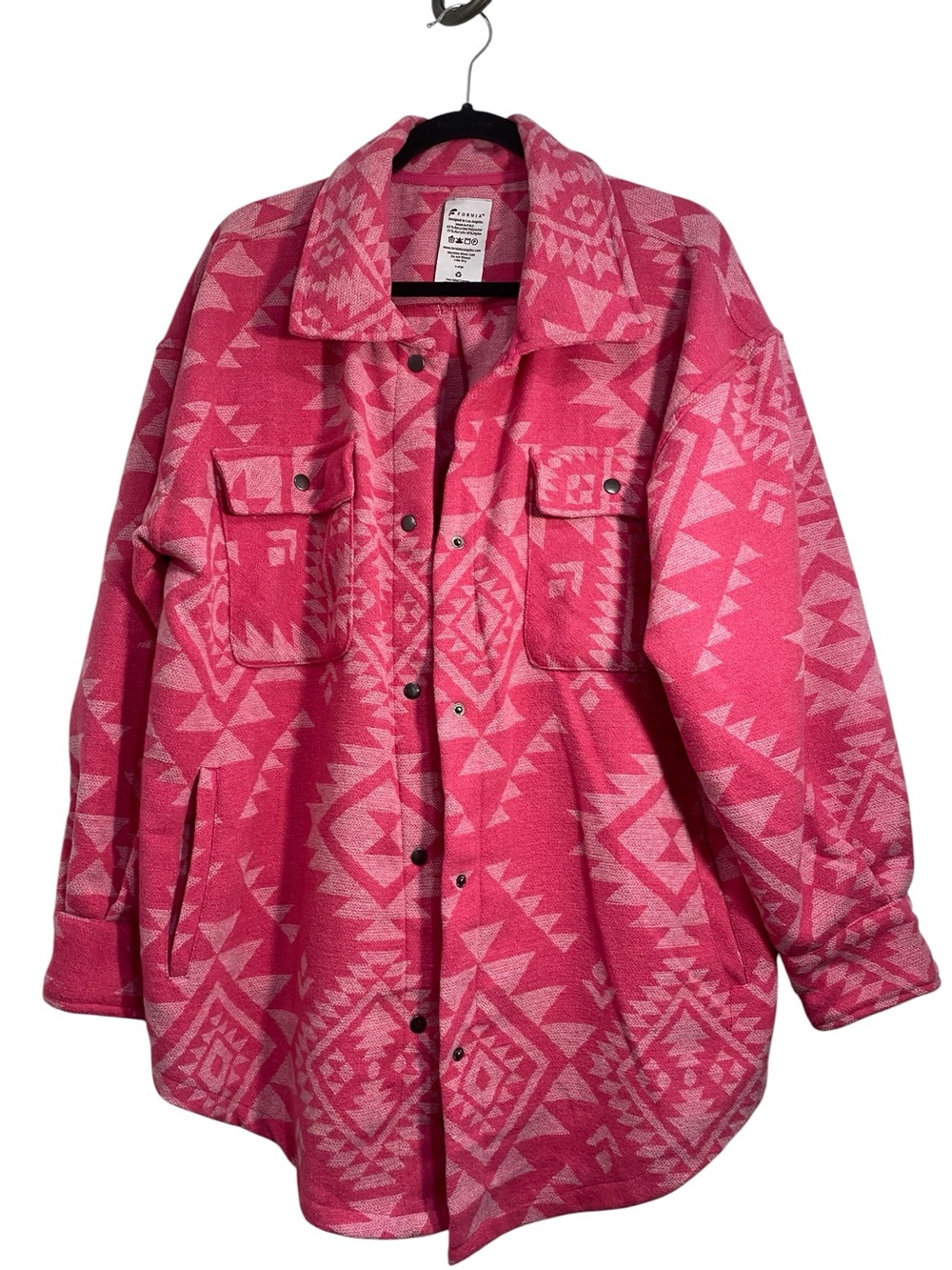 Fornia Hot Pink Southwest Print Shacket